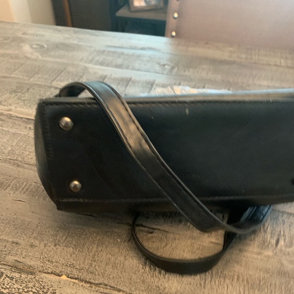 2 Piece Bag Purse Set, handles strap, NWOT, Black and Brown Faux leather - Picture 10 of 12